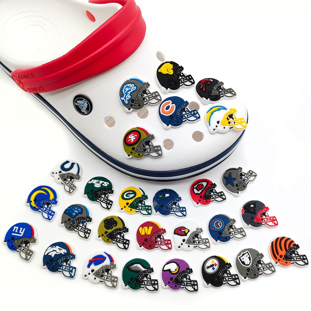NFL Jibbitz Rubber Button for Croc Shoes