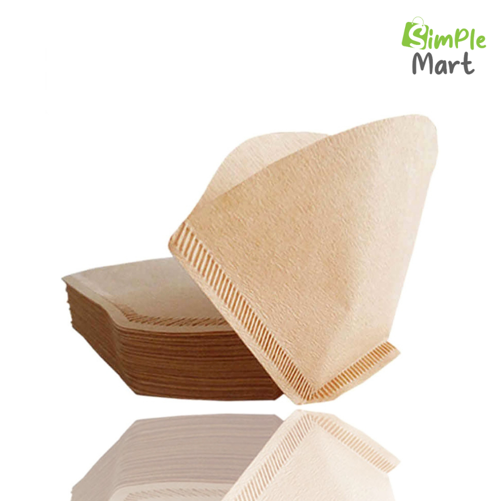 กระดาษกรองกาแฟ 100 ชิ้น กระดาษดริป กรองกาแฟ แผ่นกรองกาแฟ แบบหนา Coffee Paper Filter mini_house11