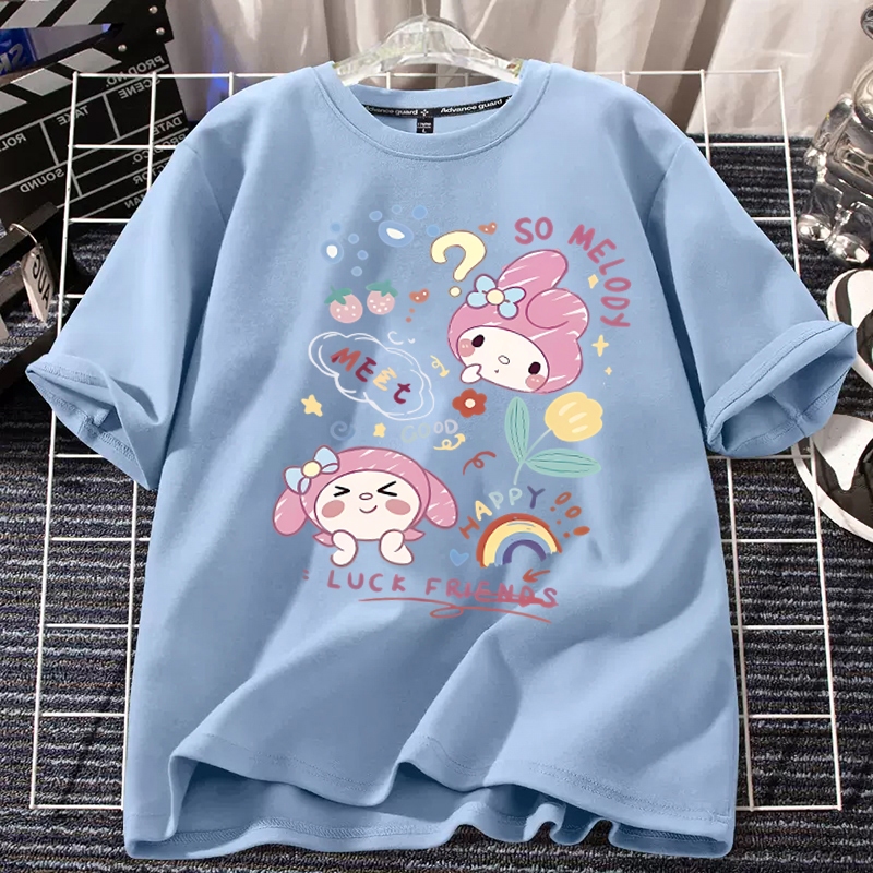 D632 เสื้อยืดแขนสั้น ใส่ได้ทั้งชายและหญิง ลายแฟชั่นสวย