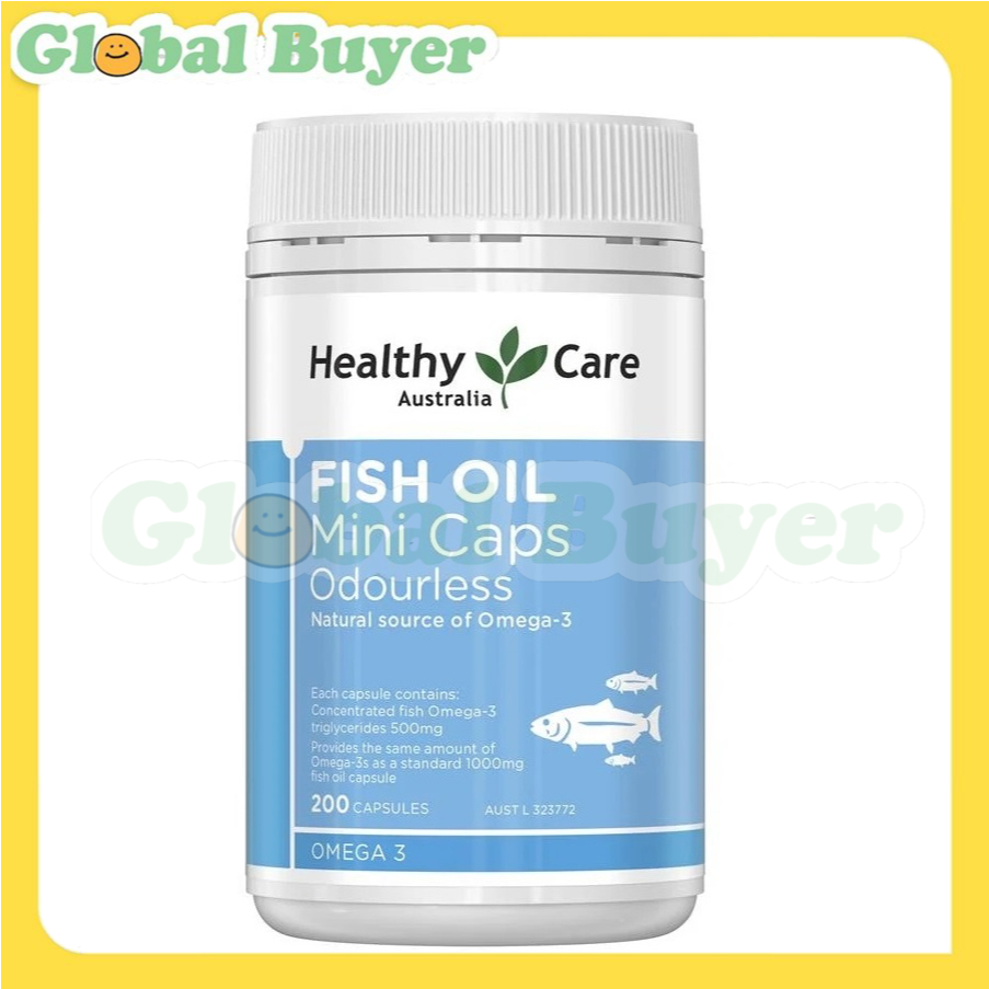 Healthy Care Fish Oil Mini Caps Odourless 200 Capsules