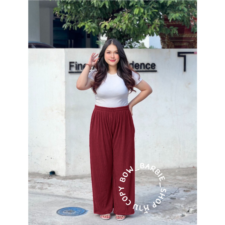 A015 กางเกงท็อฟฟี่ขายาว สาวอวบ เอว 28-50″ ยางยืดรอบตัว ผ้าท็อฟฟี่นุ่มยืด ใส่สบาย สีสันสดใส ราคา ถูกที่สุด ดีลบีเคเค แกลเลอรีภาพที่ 5