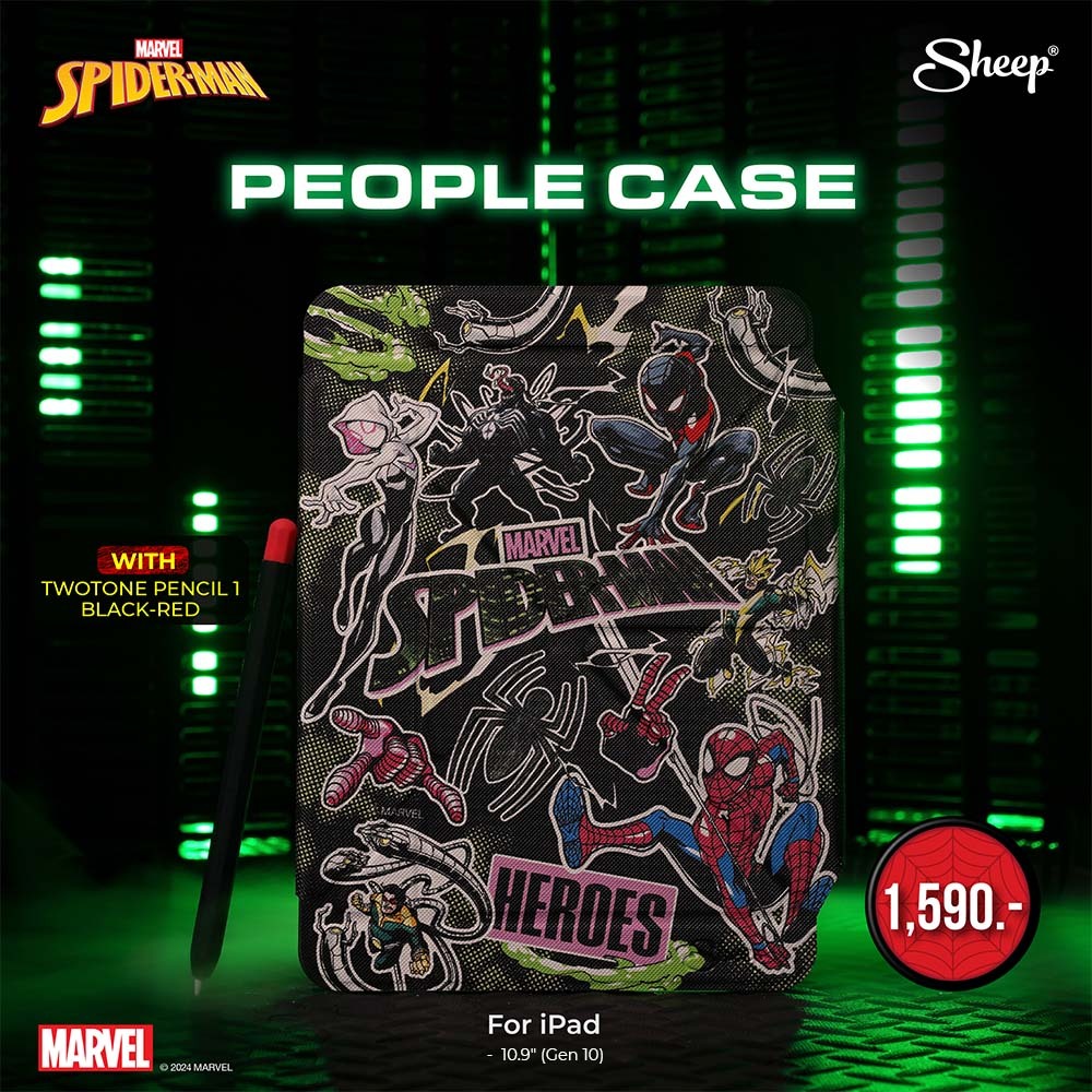 [People/Reload Spider-Verse]Spider-Man Limited Collection เคสสำหรับไอแพด กันงอกันกระแทกAir4-6/Pro 11/Pro12.9ฟรีปลอกปากกา