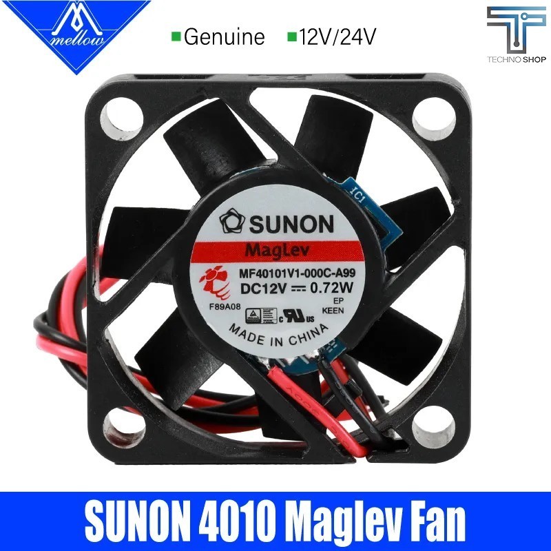 SUNON 12/24V 3D Printer Small Cooling Magnetic Suspension Bearing 4010 Fan Cooling Hotend