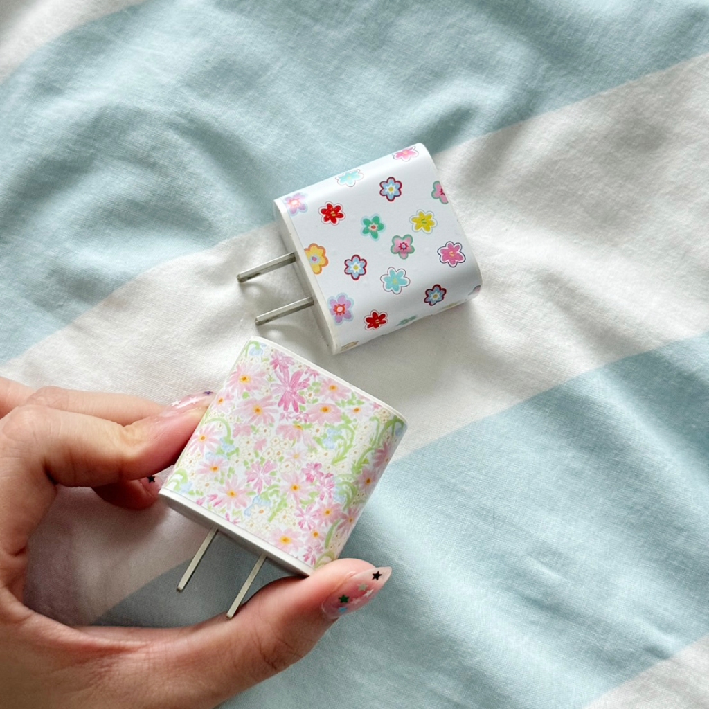 amuse stuff-sticker charger for iphone สติ้กเกอร์แปะหัวชาต