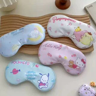 พร้อมส่ง ที่ปิดตา ผ้าปิดตา งานผ้าซาติน นุ่ม สายปรับได้ ลายลิขสิทธิ์แท้ จาก SANRIO ลายการ์ตูน