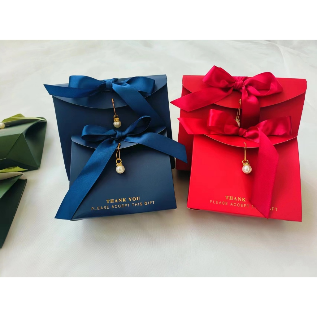 IL กล่องของขวัญ กล่องใส่ของชำร่วย  กล่องกระดาษทรงกระเป๋าฝาปิด พร้อมส่ง ราคา ถูกที่สุด ดีลบีเคเค แกลเลอรีภาพที่ 5