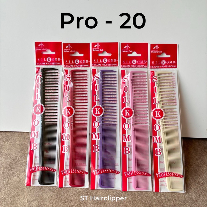 หวีช่างตัดผม Silkomb Pro 20 ขนาด 190 mm.ของแท้ 100% made in Japan