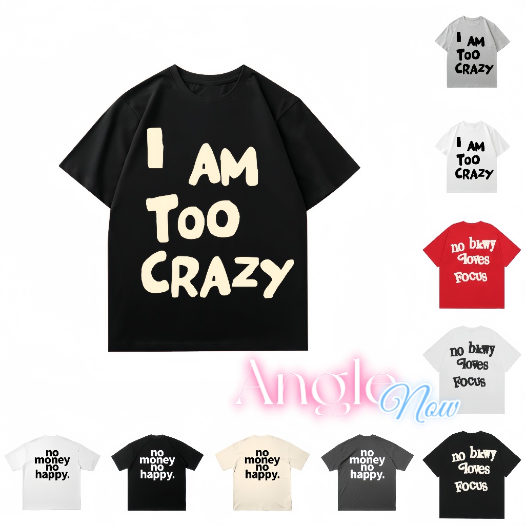 （จัดส่งตลอด 24 ชั่วโมง）Angle Official ตัวอักษรแมทช์ง่ายลดอายุสไตล์ชิวๆเสื้อยืดแขนสั้นผู้หญิง2024ฤดูร้อนรุ่นใหม่