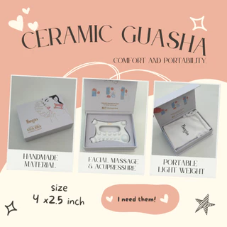 BEGIN [ NEW สินค้าใหม่] กัวซาเซรามิค ใช้นวด-กดจุดได้หลายแบบ Ceramic Guasha for massage
