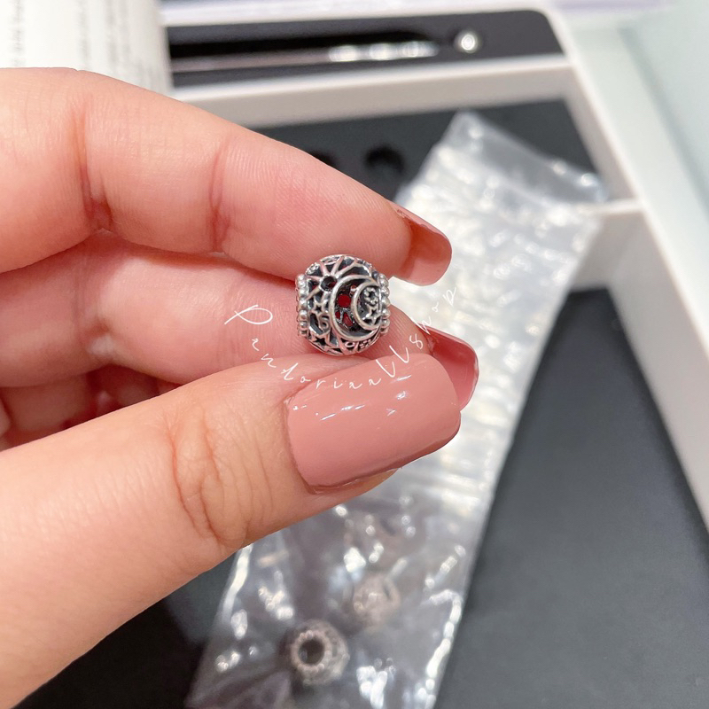 (ของแท้100%) Pandora silver charm ดาวเดือน