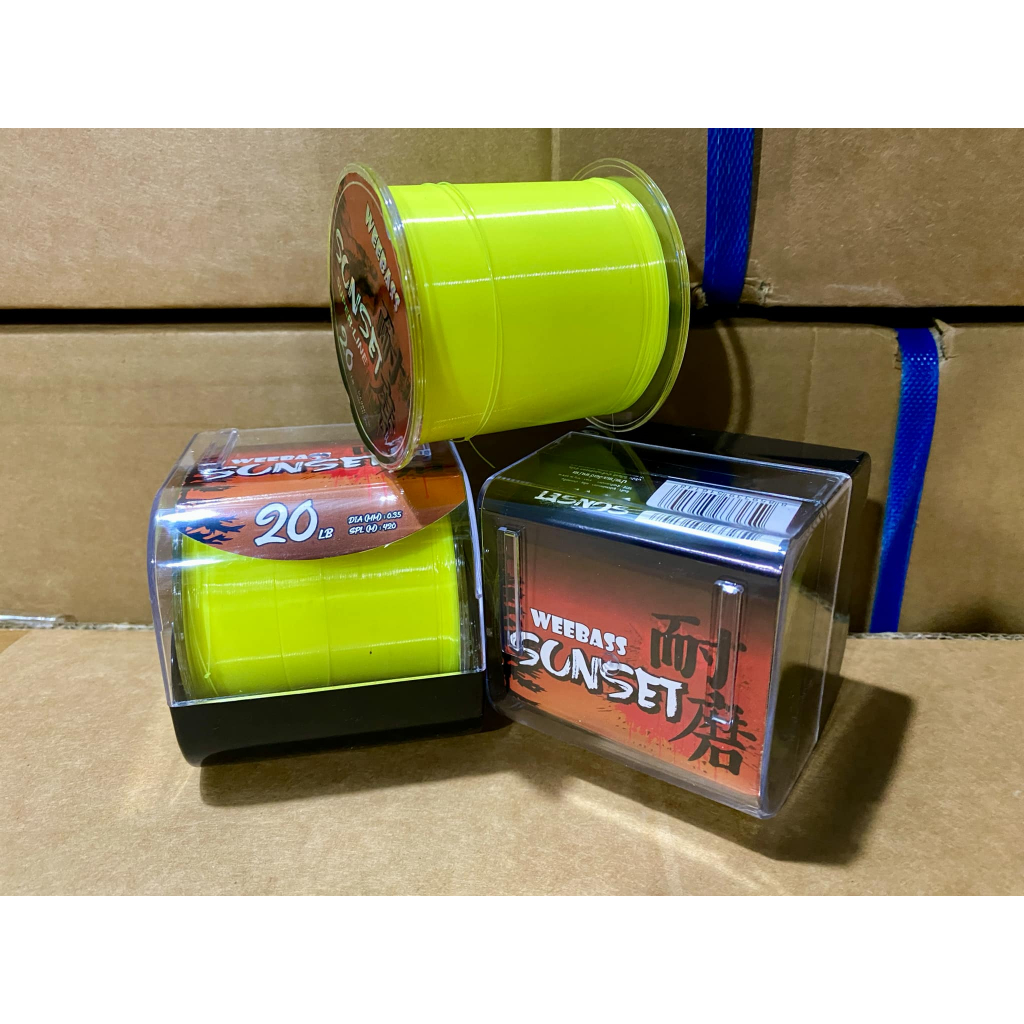 เอ็นตกปลา Weebass SUNSET YELLOW 1/8LB สายเอ็นโหลด