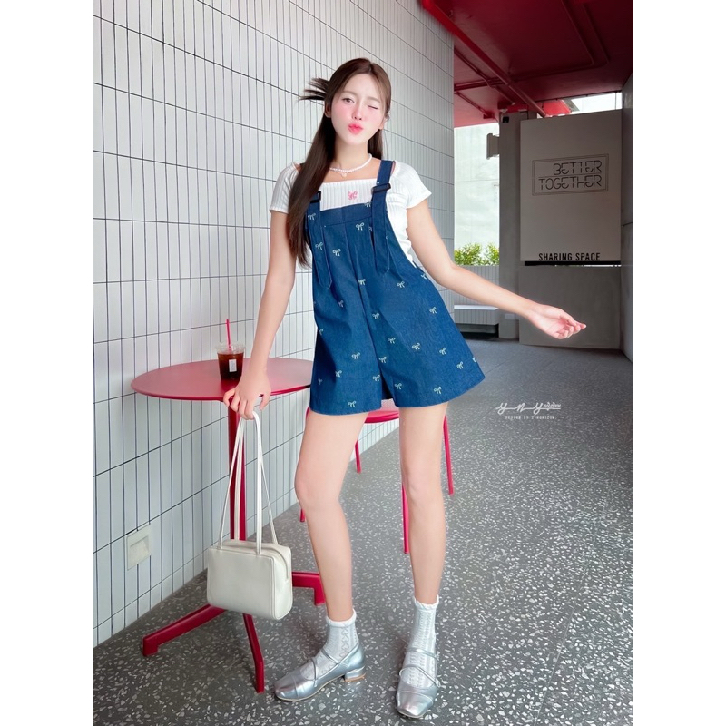 buddy jeans เอี้ยมกางเกงผ้ายีนส์ลายโบว์ ราคา ถูกที่สุด ดีลบีเคเค แกลเลอรีภาพที่ 2