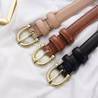 [กทมจัดส่ง]แฟชั่นเกาหลีClassicเเข็มขัดผู้หญิงข็มขัดหนังอย่างดี งานเกาหลีอะไหล่ทองงานสั่งผลิตเอง ใส่ได้ตั้งแต่เอวUnisex
