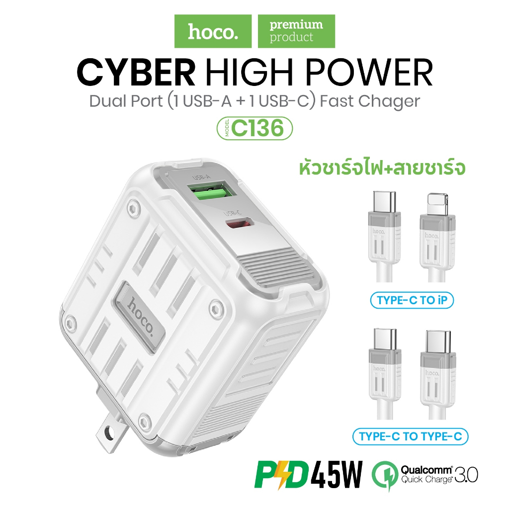 Adapter Hoco C15 / C89 / HK1 หัวชาร์จ 3 Port 3.0A With LED Display หัวชาร์จ พร้อมส่ง!!
