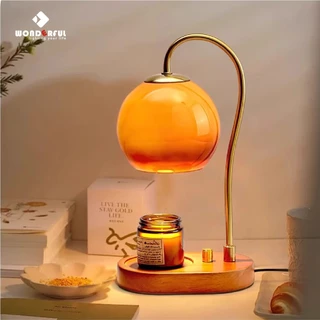 🎁ของขวัญสุดประหยัด! โคมไฟอุ่นเทียนหอม（แถมหลอดไฟและเทียน） หรี่แสงได้ Candle Warmer โคมไฟละลายเทียนหอม