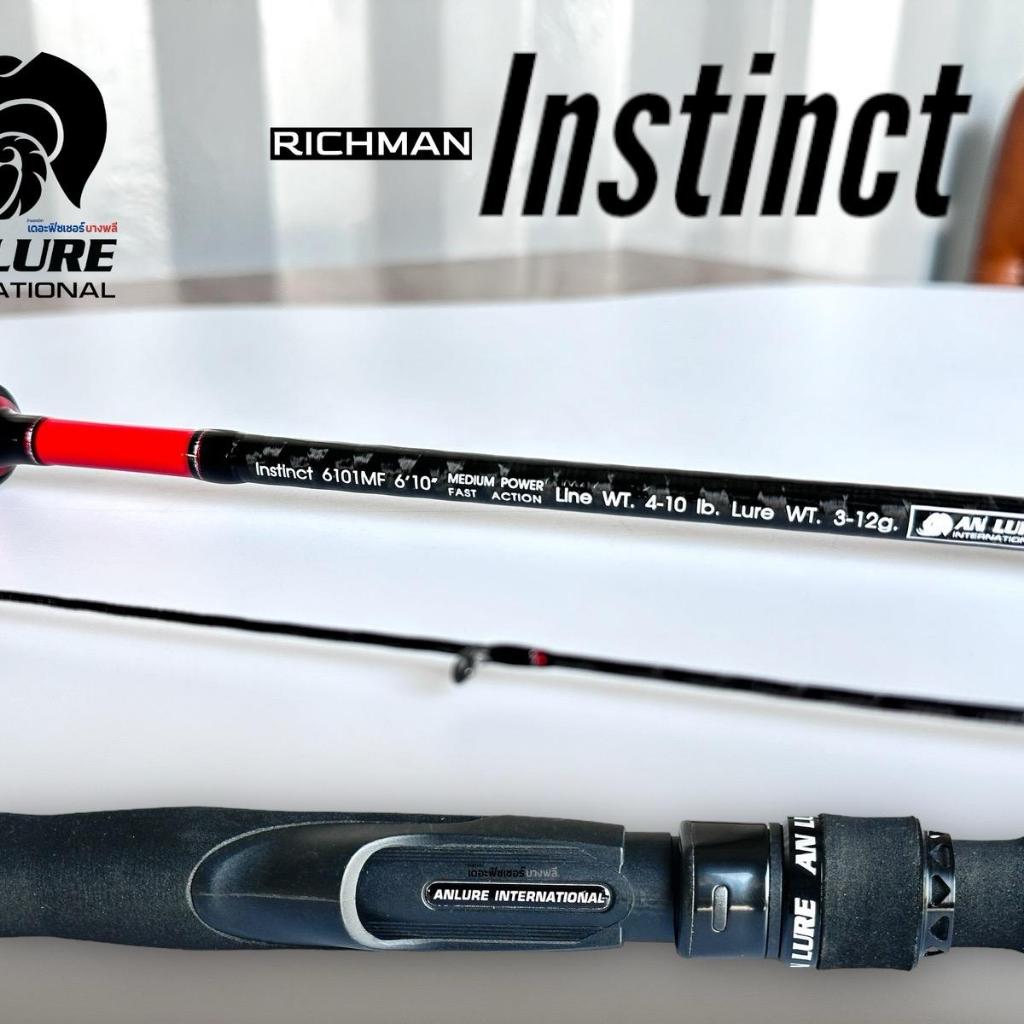 A02 ANLURE คันสปิน ตีเหยื่อปลอม RICHMAN  INSTINCT 6101MF รุ่นใหม่ Line WT. 4-10lb