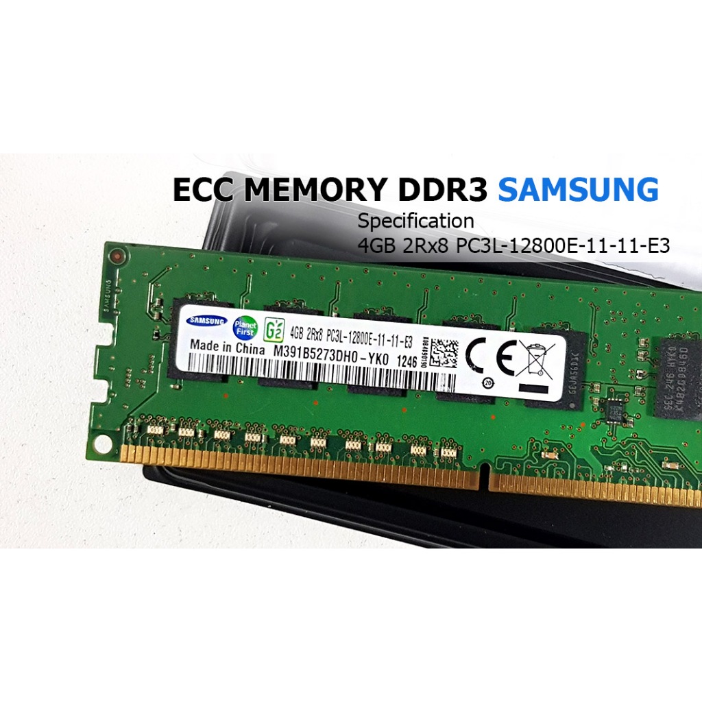 แรม ECC 4GB 2Rx8 PC3L-12800E-11-11-E3 Samsung มือสอง ใส่บอร์ด X79 Workstation HP Z420 Z620 Dell T550