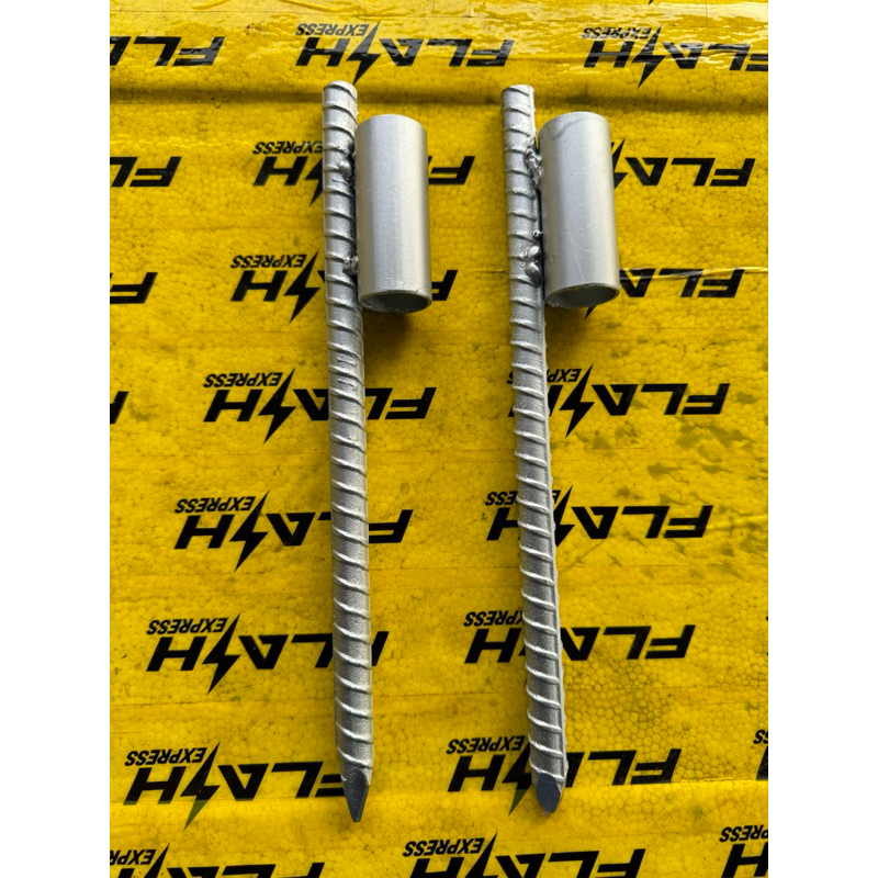 หมุดปักเสาเหล็ก หมุดปักเสาฟลายชีท ยาว 20 – 35 ซม. ท่อวงใน 2 Cm. ปลายตัดแหลม ราคา ถูกที่สุด ดีลบีเคเค แกลเลอรีภาพที่ 2