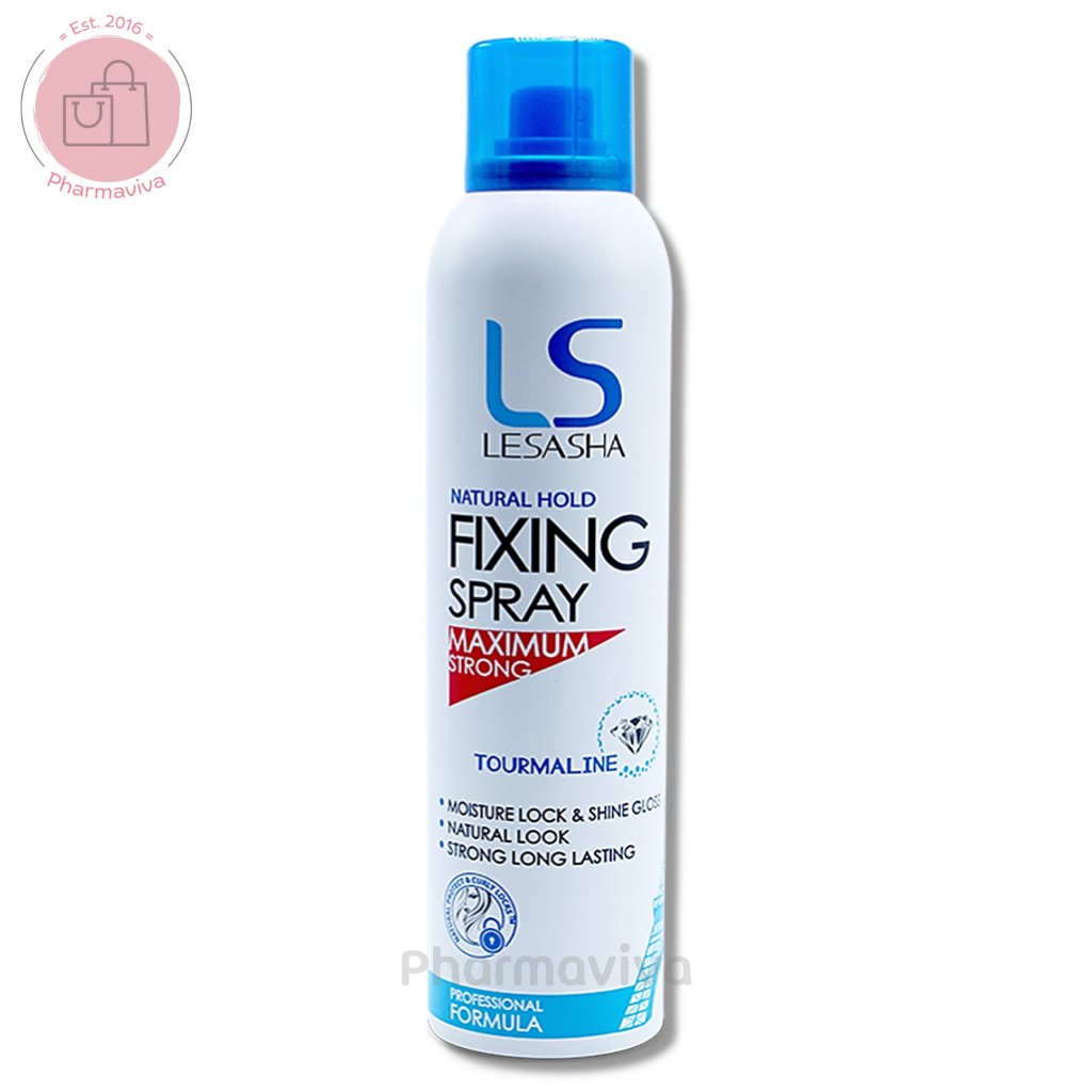 สเปรย์จัดแต่งทรงผม Lesasha Natural Hold Fixing Spray 200 ml เลอซาช่า เนเชอรัล โฮล ฟิกซิ่งสเปรย์ Lesa