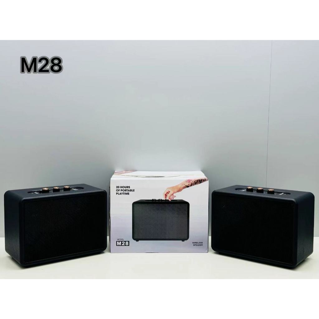 M28ลำโพงคอมพิวเตอร์ลำโพง Bluetooth ปรับได้ 3 ทิศทาง ลำโพงซับวูฟเฟอร์ คุณภาพเสียงที่คมชัดและยอดเยี่ยมลำโพง ไร้สายแบบพกพา