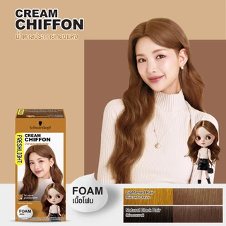 Schwarzkopf Freshlight Foam Color CREAM CHIFFON โฟมเปลี่ยนสีผม สีน้ำตาลประกายทองแดง 1 กล่อง