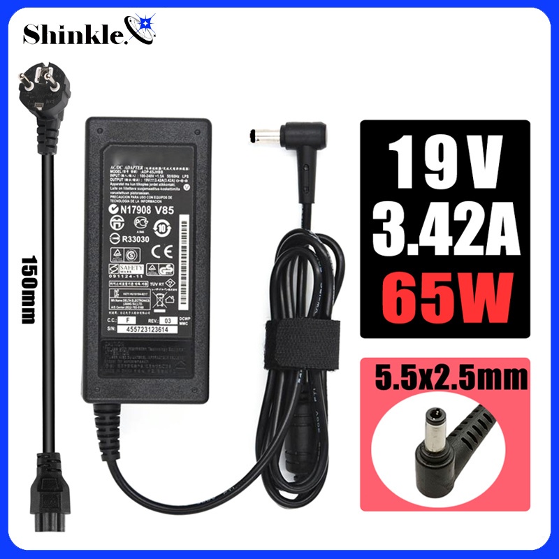 ที่ชาร์จโน๊ตบุ๊ค 65W 19V 3.42A หัว 5.5 x 2.5 mm อะแดปเตอร์ ชาร์จไฟ โน๊ตบุ๊ค โตชิบ้า Notebook Adapter Charger