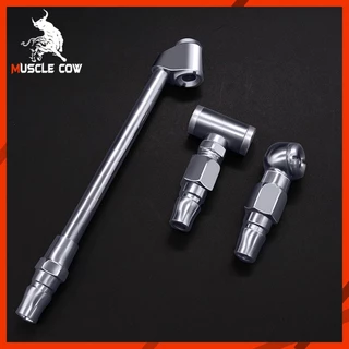 MUSCLE COW สายลม สายลมสปริง สายลมขด PU AIR HOSE 8x5mm สายปั๊มลม ยาว 8/10/12/15 เมตร แบบขดสปริง พร้อมหัวคอปเปอร์ สีส้ม