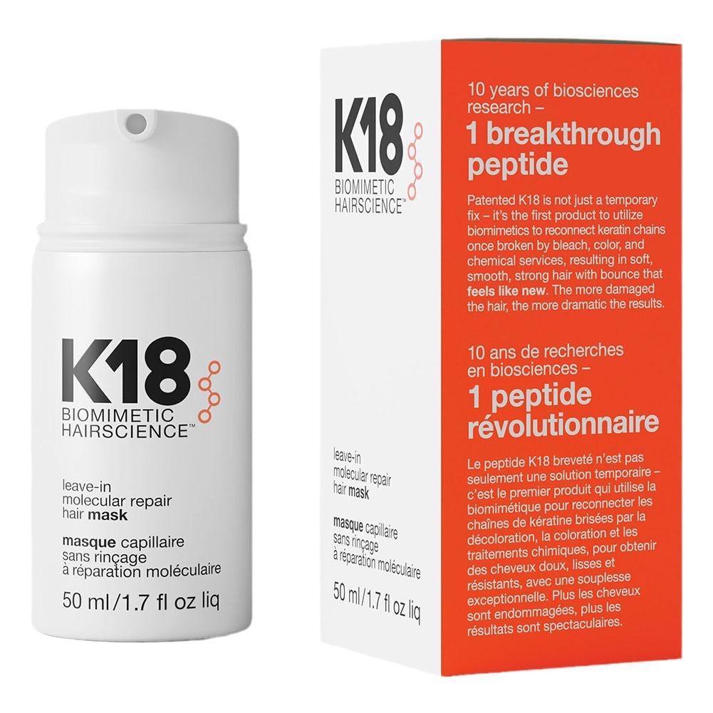 [สินค้าพร้อมส่ง] มาส์กผม K18 สูตรทิ้งไว้ 4 นาที ซ่อมแซมเส้นผม 50 มล. บำรุงเส้นผมแห้งเสีย