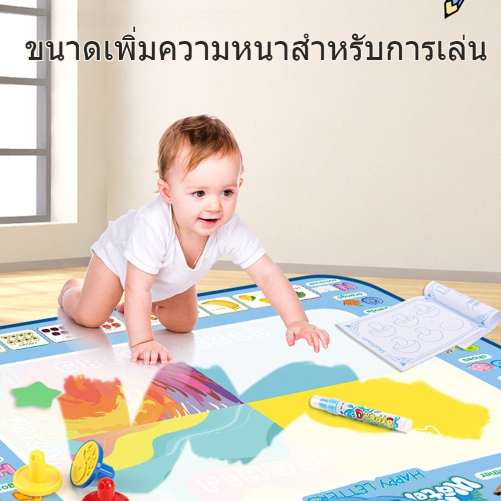 เสื่อวาดภาพระบายสีน้ํา บนผ้าใบ ทําความสะอาดง่าย ของเล่นเสริมพัฒนาการ สําหรับเด็ก การรักษา ป้องกันพื้นผนังบ้าน