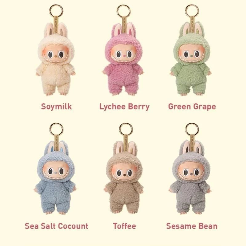(โค๊ดแฟชั่นลด30% เหลือ490-525 ถูกกว่าช็อปพร้อมส่งของแท้) พวงกุญแจลาบููบู้ v1 Labubu Macaron ลาบูบู้ มาการอง ของแท้