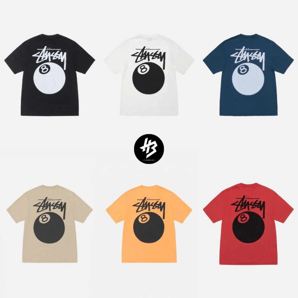 [ของแท้] STÜSSY 8 BALL PIGMENT DYED TEE (US) พร้อมส่ง
