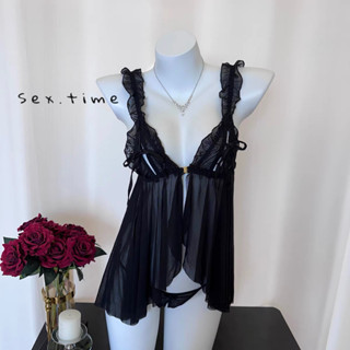 💚Sex time💜sexy ชุดนอนซีทรู เดรสลูกไม้ ไม่นอน ส่งไวจากไทย  ผ้…