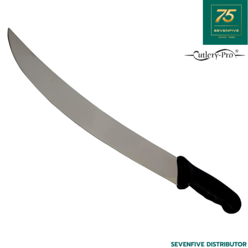 CUTLERY PRO มีดแล่เนื้อ มีดโค้ง มีดแล่ทรงโค้ง มีด มีดปลายแหลม มีดทำครัว ยาว250มม. CTP1-KB-2219-250-BK