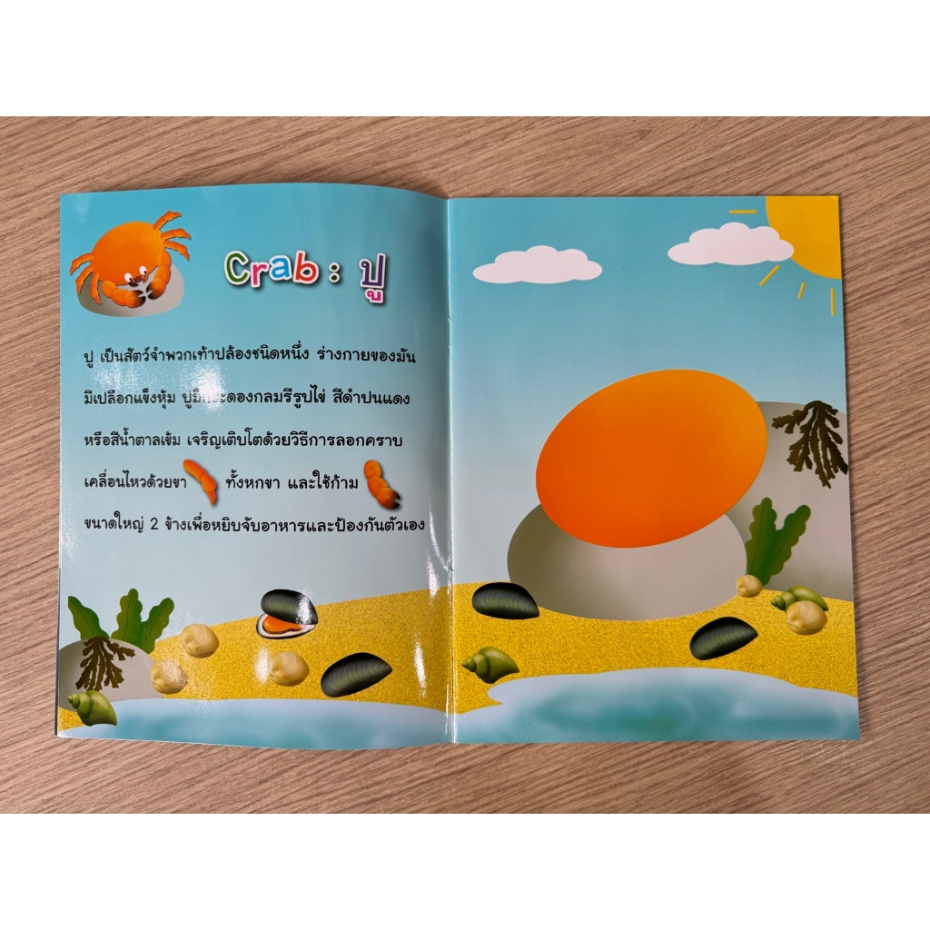 AFK หนังสือเด็ก สมุดภาพติดสนุก สติกเกอร์ ชุด สัตว์ทะเล รูปที่ 2