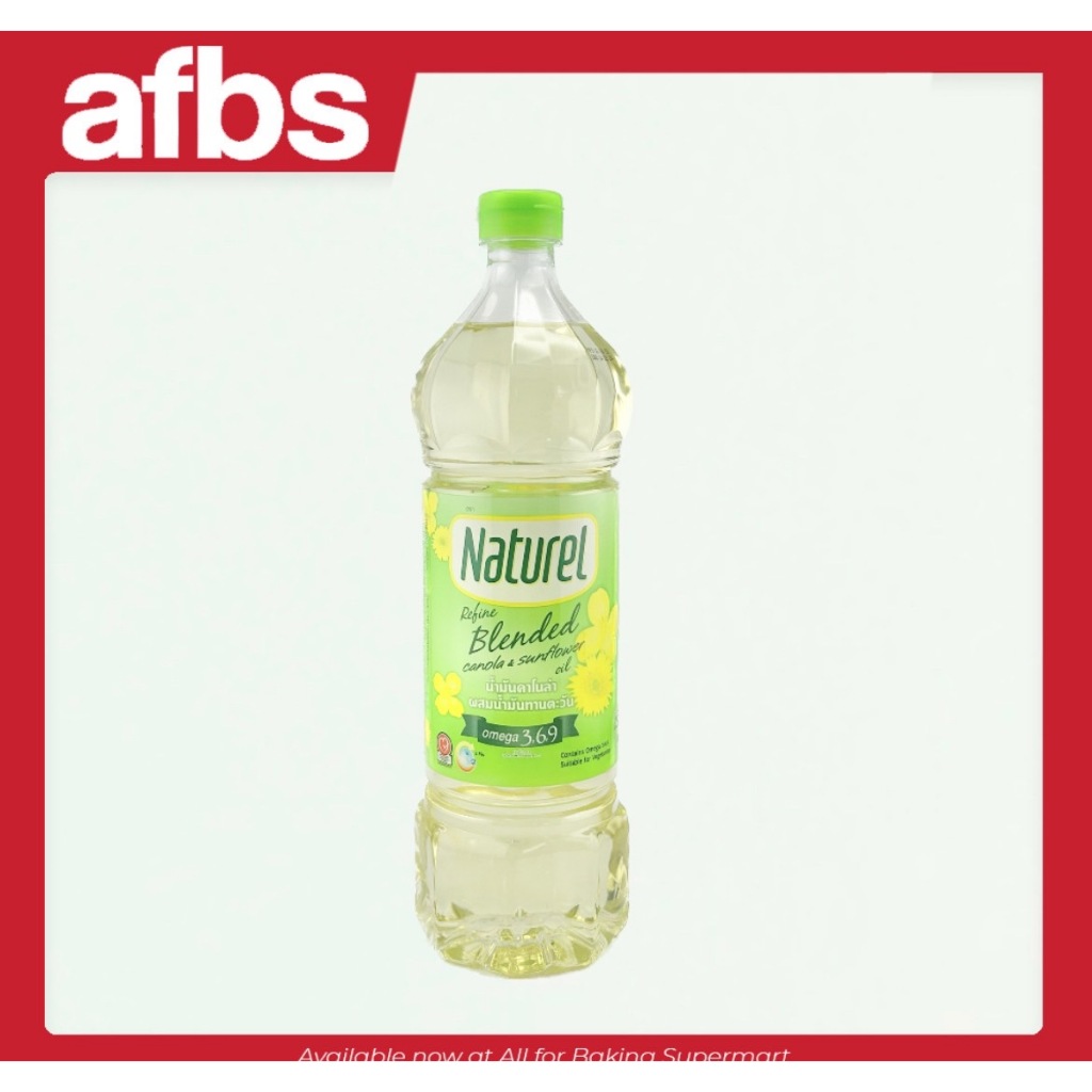 Naturel Refine Blended Canola & Sunflower Oil 1 L. เนเชอเรล น้ำมัน น้ำมันคาโนล่าผสมน้ำมันทานตะวัน 100% ขนาด 1 ลิตร