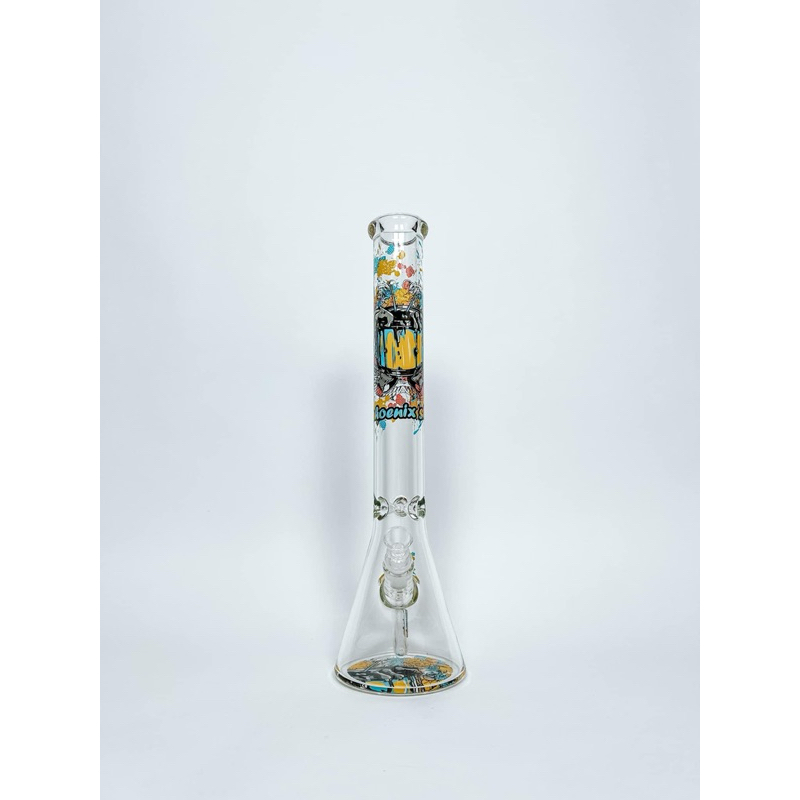 Phoenix Star Colorful Decals Beaker Bong w/ Ice Catcher | 45 cm