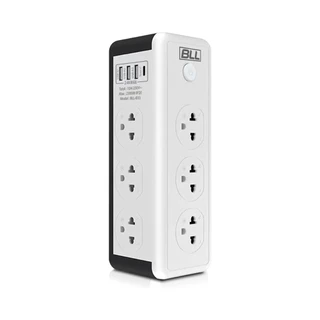 !! ถูกที่สุด ส่งทุกวัน ปลั๊กไฟ BLL รุ่น B33 6 ช่อง 1 สวิตซ์ 3 USB/ 1 Type C สาย 3 ม. ไฟ 2300 วัตต์