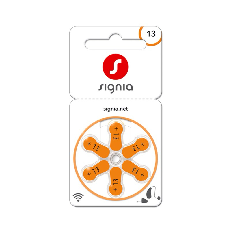 ถ่านเครื่องช่วยฟัง Signia เบอร์ 13 (สีส้ม)