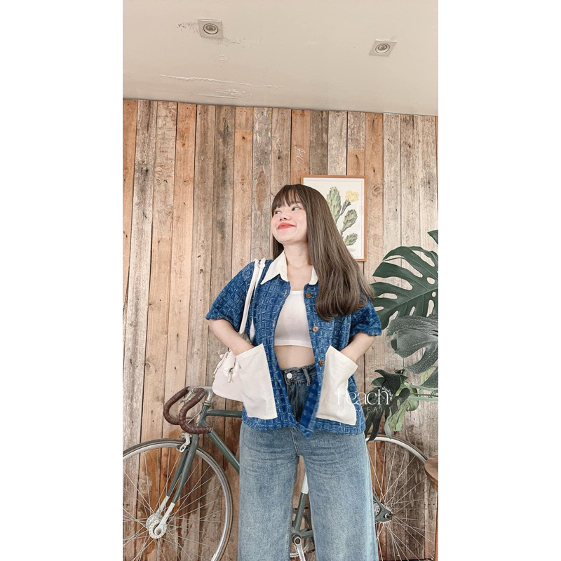 เสื้อคอปกแขนสั้นสโตนทูโทน
