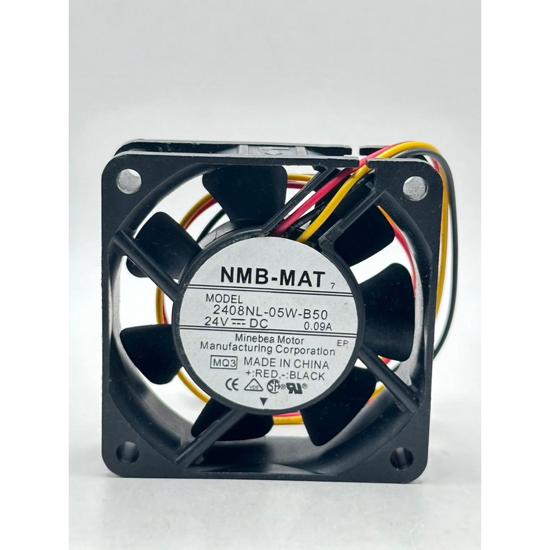 พัดลม NMB-MAT 7 สินค้าใหม่ MODEL 2408NL-05W-B50 24V =- DC 0.09A