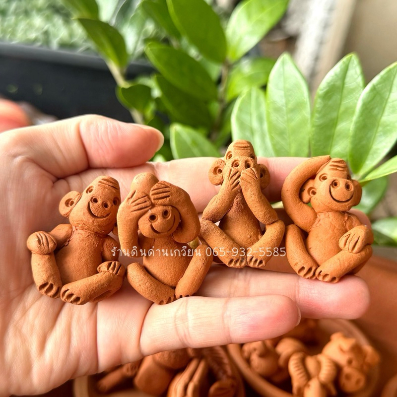 ตุ๊กตาดินเผา ตกแต่งสวน ดินเผารูปสัตว์ จัดสวน ดินปั้น ‼️คละแบบ‼️