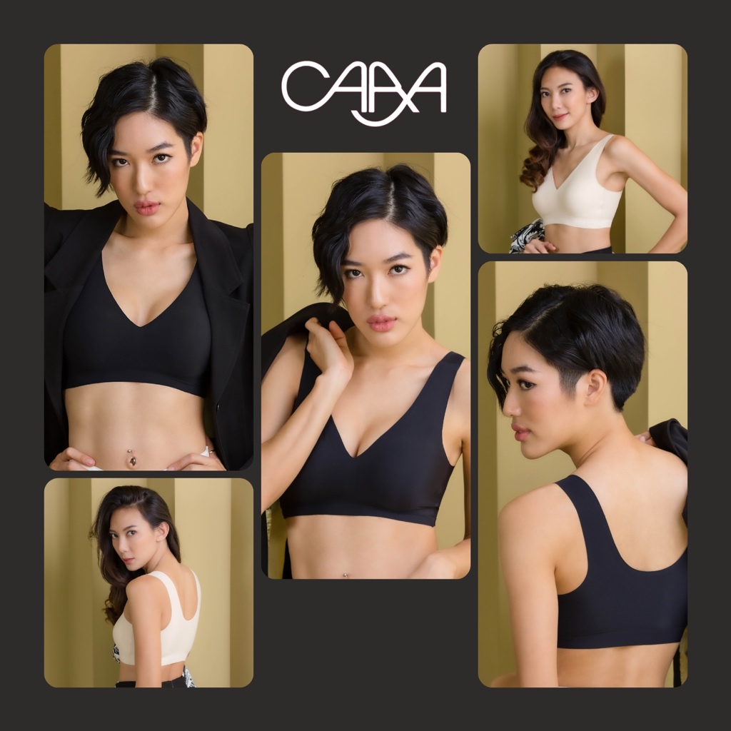 CL CARA คาร่า เสื้อใน บราไร้ขอบ บราไร้โครง บรา ใส่สบาย กระชับยืดหยุ่นดี ดีไซน์คอ V เผยเนินอกสวย ไม่ม