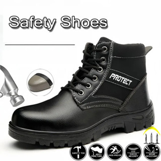 🔥🔥รองเท้านิรภัยสีดำ / รองเท้าผ้าใบหัวเหล็ก / กันกระแทกและป้อ…