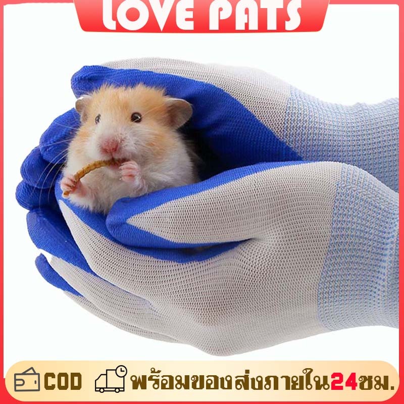ถุงมือกันกัด ถุงมือกันกัดหนูแฮมสเตอร์ กระรอก เม่น ป้องกันข่วน อุปกรณ์สัตว์เลี้ยง สำหรับฝึกนก ให้อาหาร โต้ตอบกับสัตว์