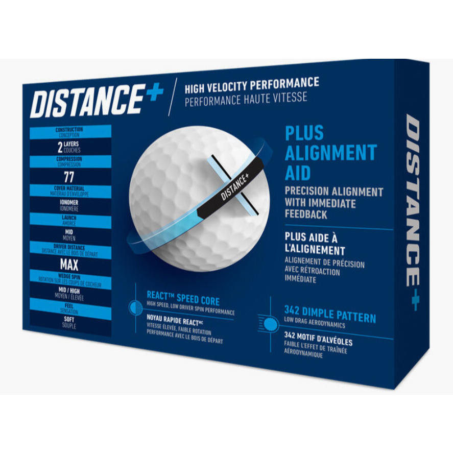 [ จัดส่งไว] TaylorMade Distance Plus 2Piece Golf Ball White&Yellow (12Balls/1Dozen) ราคา ถูกที่สุด ดีลบีเคเค แกลเลอรีภาพที่ 6