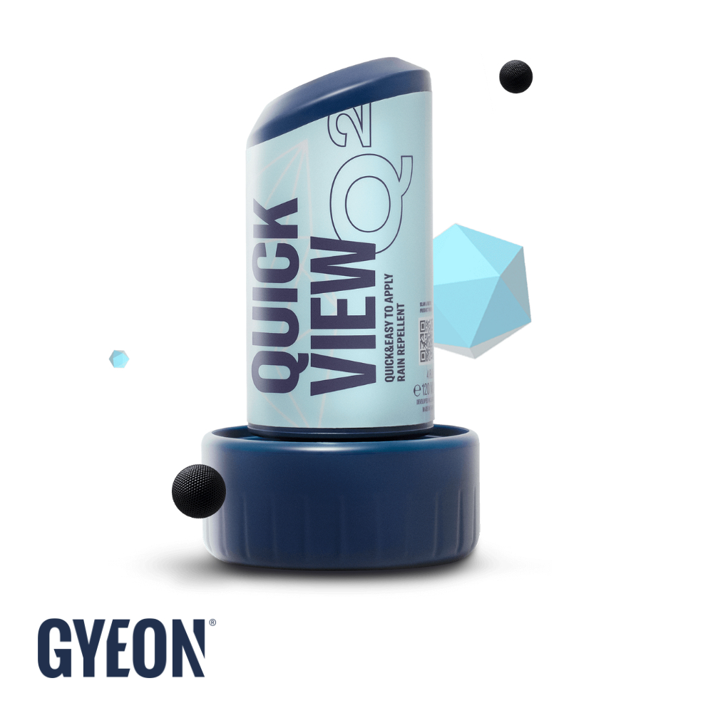 GYEON Q² QUICK VIEW 120ML. น้ำยาเคลือบกระจกรถยนต์ น้ำยาเคลือบกระจกรถยนต์กันน้ำเกาะ