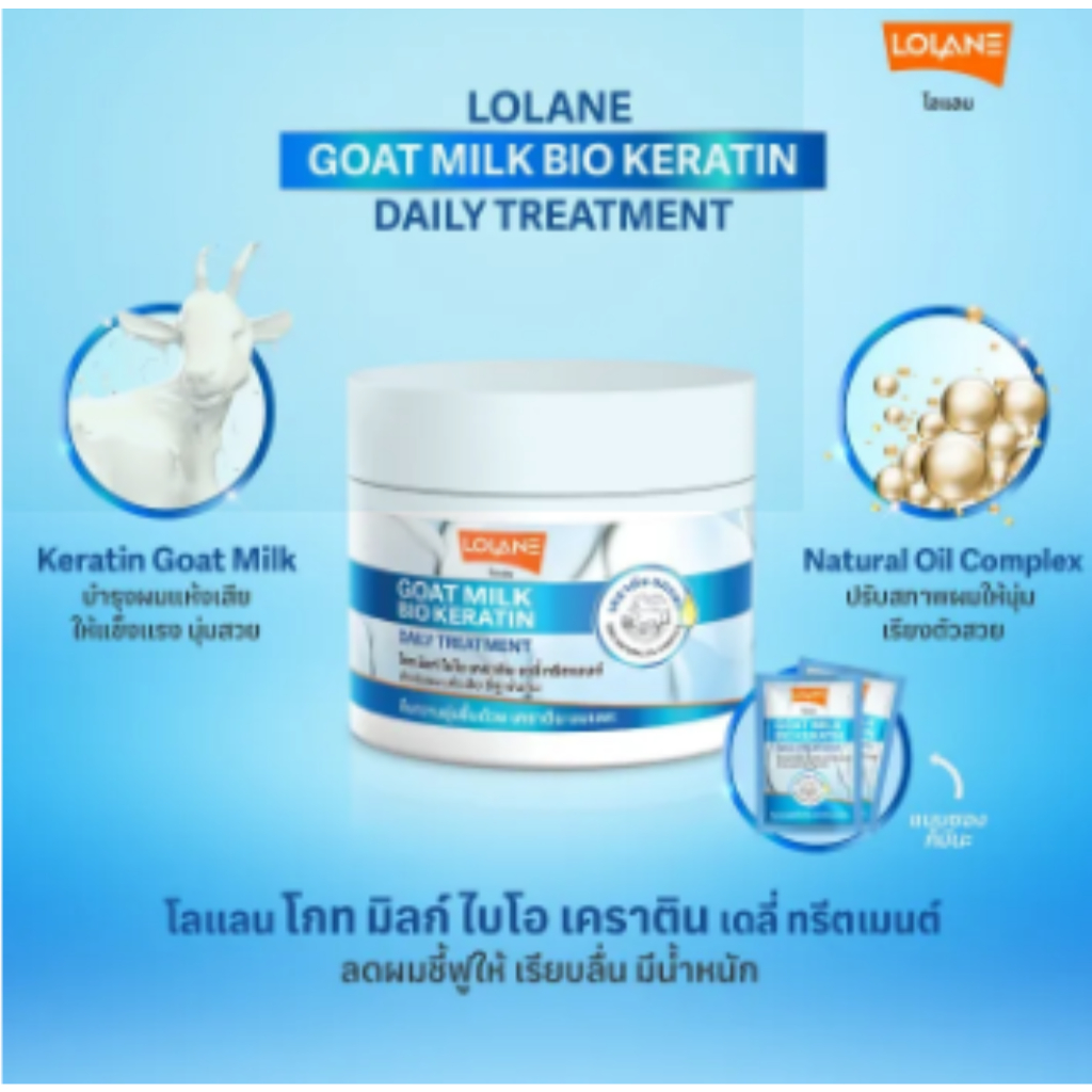 Lolane Multivitamin/Goat Milk Bio Keratin Daily Treatment 250g.