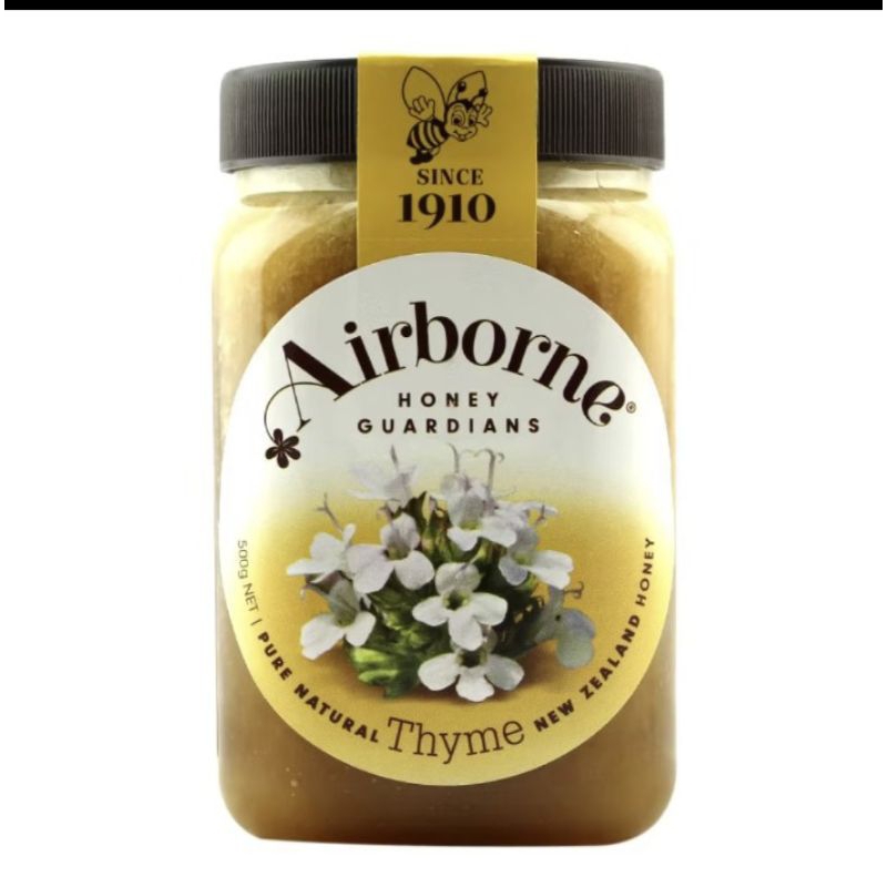 แอร์บอร์น น้ำผึ้ง ไทม์ครีม 500 กรัม 🇳🇿 Airborne Thyme Honey Creamed 500 g. น้ำผึ้งบริสุทธิ์ไม่ผ่านกา