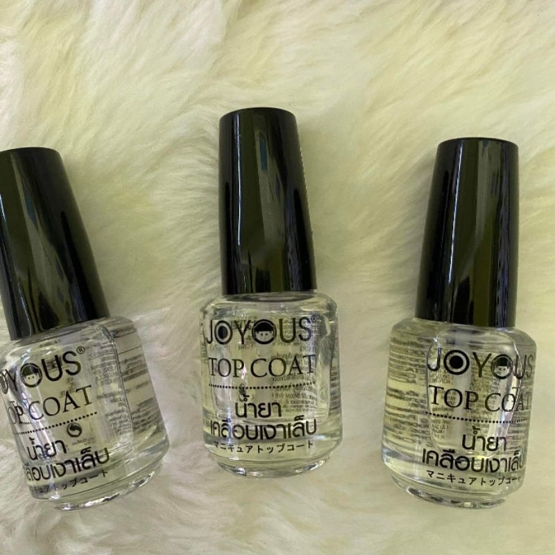 ยาเคลือบเล็บ เคลือบใส เงา ขั้นตอนสุดท้าย Nail polish top coat original joyous 11ml