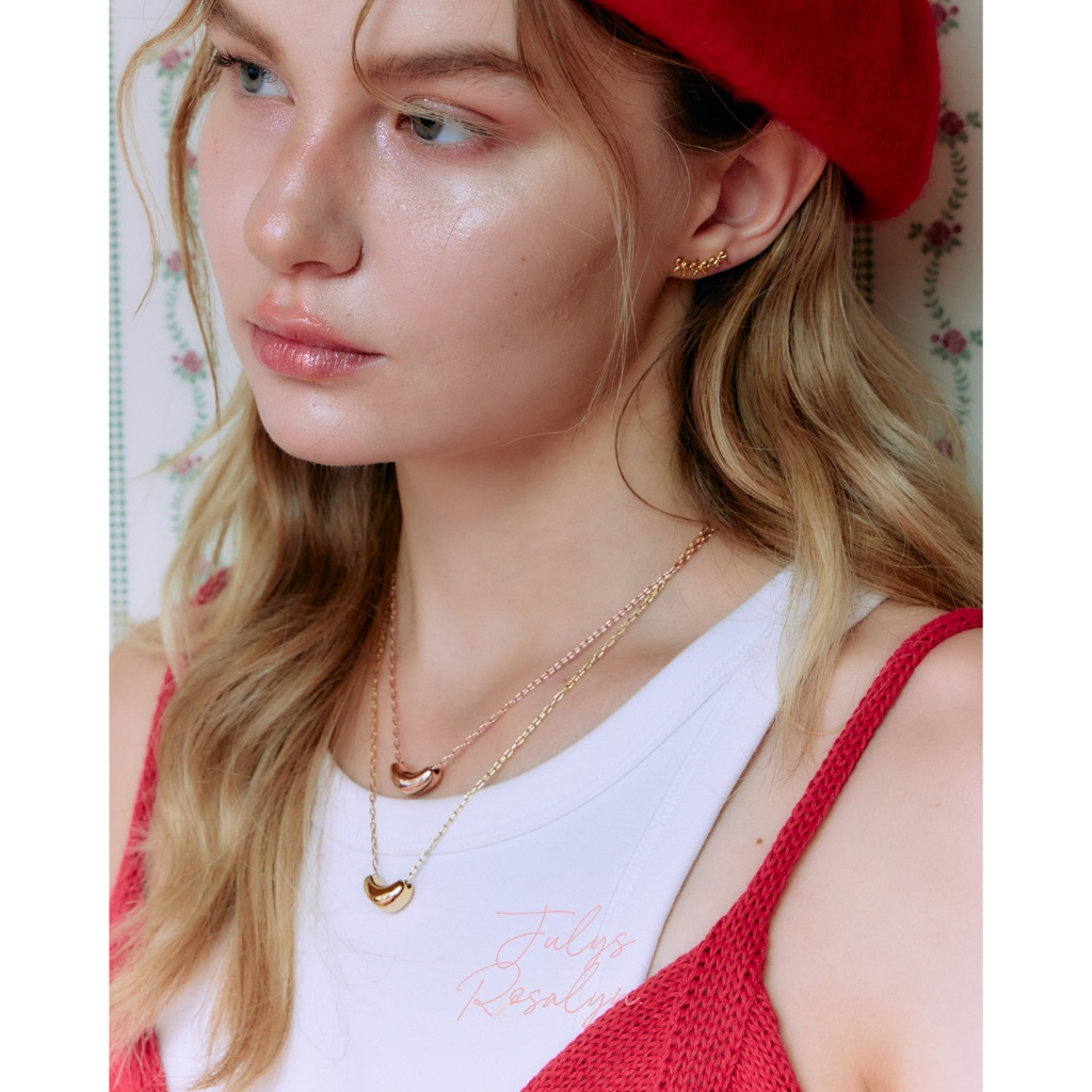 Julys - red bean necklace